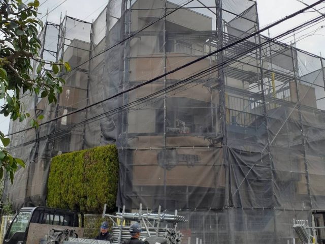 柏市　　アパート　外壁塗装工事